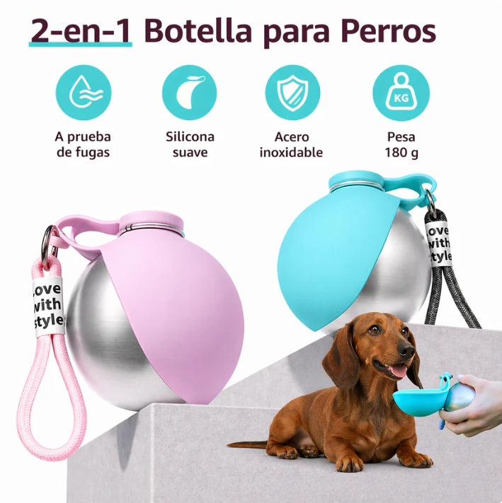 Botella de agua para mascotas